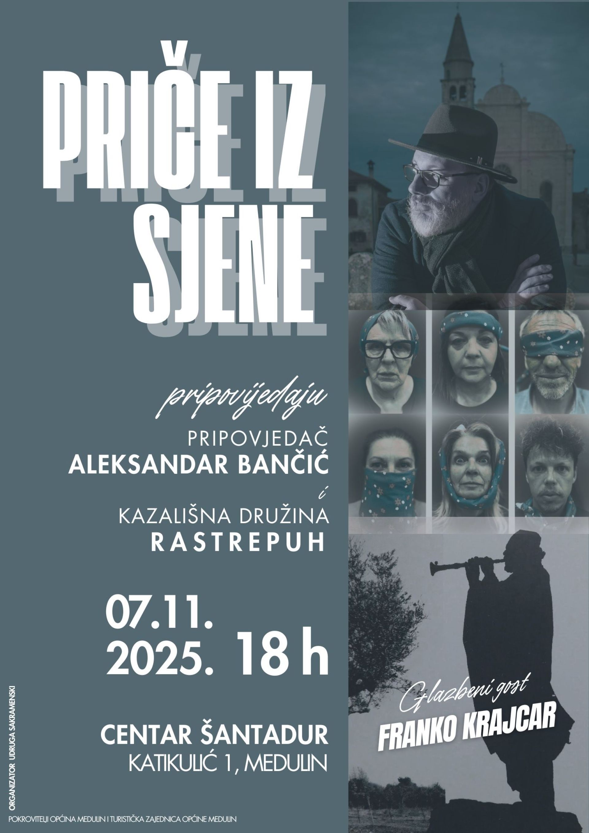 Pripovjedno-glazbena večer „Priče iz sjene“ ovog petka u medulinksom Šantaduru 